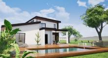 Plan 3d - Maison moderne dans les Landes