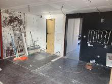 Début des travaux dans le coin bureaux 