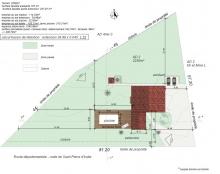 plan de masse déposé à l urabnisme de Villefranque pour le permis de construire 