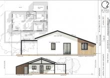 Présentation plan et façades pour projet de maison neuve Orx