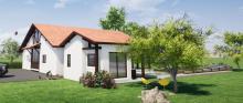 Vue d ensemble 3D du projet de creation piscine et  pool house 