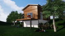 Permis de construire pour un chalet bois de 43m2 a Amou 