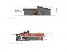 Facades est et ouest pour le dossier de permis de construire 