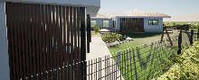 Vue 3D du projet de création de poolhouse, piscine et garage a Saint Paul les Dax