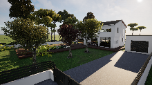 Aménagements extérieurs, terrasse et piscine a Moliets et Maa